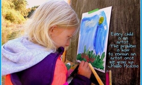 Toddler girl Painting